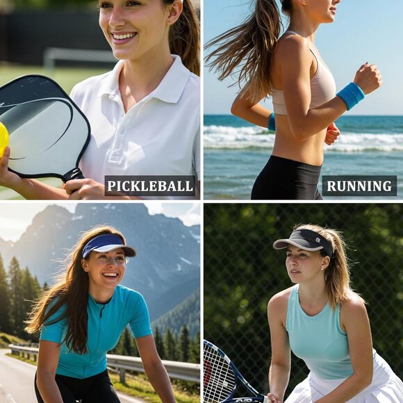Reflective Sun Visor UPF 50+ Lightweight Breathable for Running Tennis Golf Outd - Picture 6 of 9